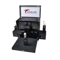 جعبه نمایش ساعت سیاه براق لاکی